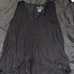 American Eagle Outfitters Black V-Neck Tank Top